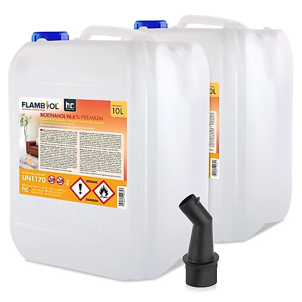 Höfer Chemie GmbH Bioethanol 2x 10 L FLAMBIOL® Bioethanol 96,6% Premium für günstig online kaufen