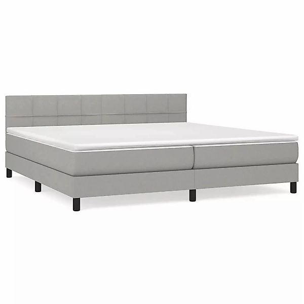 vidaXL Boxspringbett mit Matratze Hellgrau 200x200 cm Stoff1373049 günstig online kaufen