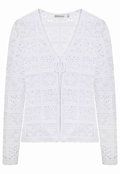 BICALLA Cardigan Cardigan Ajour - 01/white (1-tlg) günstig online kaufen