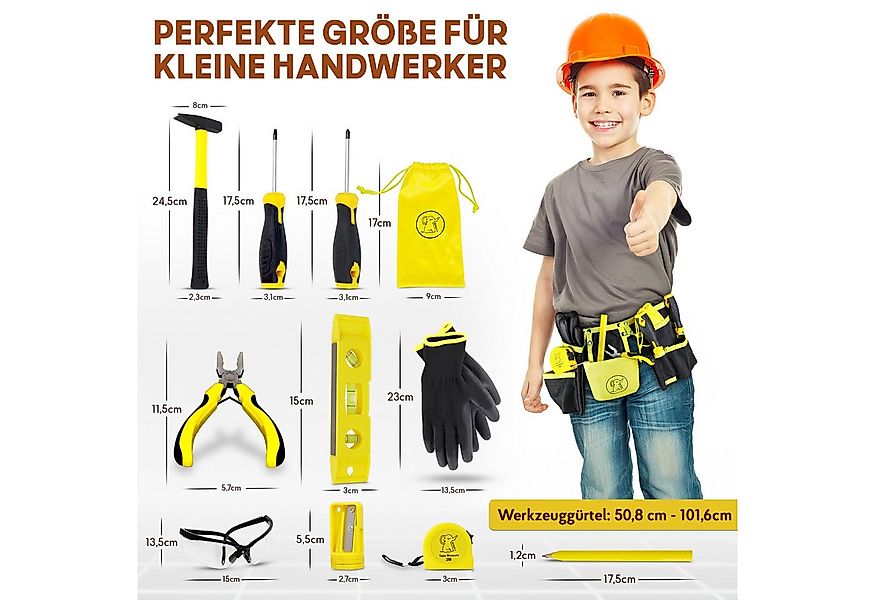Eli Kinder-Werkzeug-Set Werkzeuggürtel - hochwertiges echtes Kinderwerkzeug günstig online kaufen