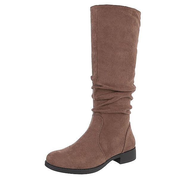 Ital-Design Damen Freizeit Stiefel (88577467) Blockabsatz Flache Stiefel in günstig online kaufen