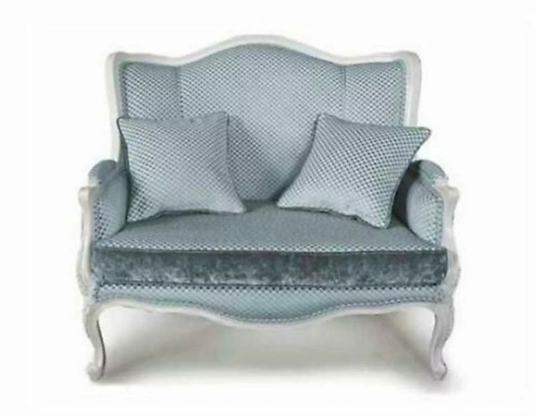 JVmoebel Sofa Klassische Graue Couch Textil Stoff Sofa Designer 2 Sitzer So günstig online kaufen