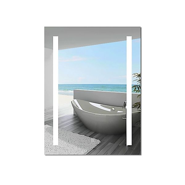 Aica Sanitär Badspiegel 60x80 cm Drei Lichtfarbe Dimmbar Memory Touch Wands günstig online kaufen