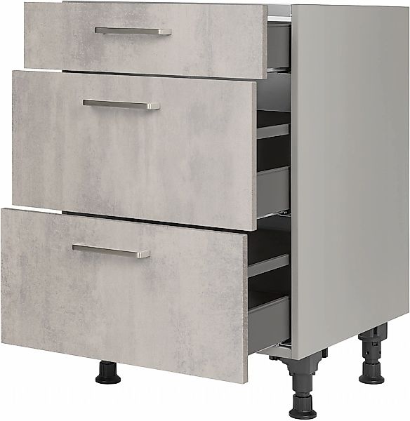 nobilia® Kochfeldumbauschrank »"Riva", vormontiert, mit Schubkasten und Aus günstig online kaufen