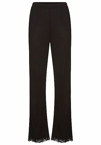 LASCANA Schlafhose mit Spitzenbesatz am Beinaum günstig online kaufen