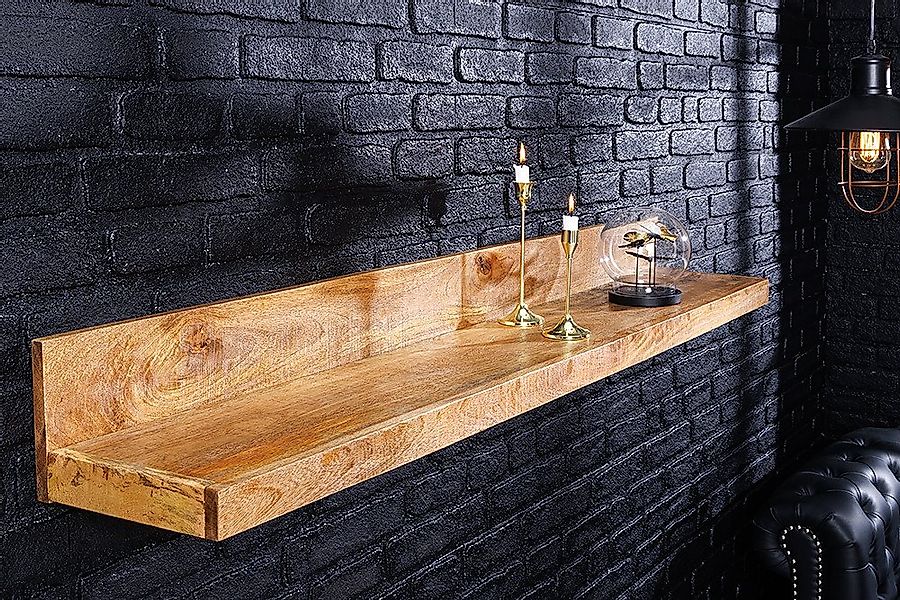 riess-ambiente Wandregal MAKASSAR 140cm natur, Einzelartikel 1-tlg., Wohnzi günstig online kaufen