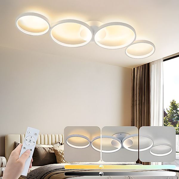 Nettlife LED Deckenleuchte Schwarz Dimmbar Schlafzimmer günstig online kaufen
