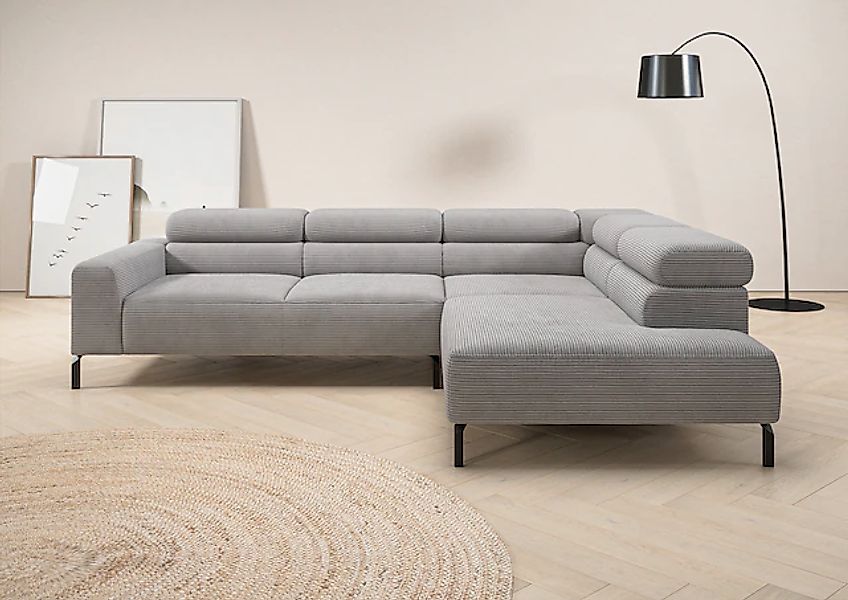 Home affaire Ecksofa »Antonelli, L-Form, inkl. Kopfteilverstellung, Breite günstig online kaufen