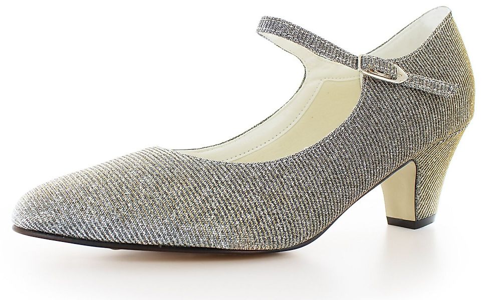 White Lady 738 Glitter Pumps mit breitem Absatz Spangenpumps günstig online kaufen