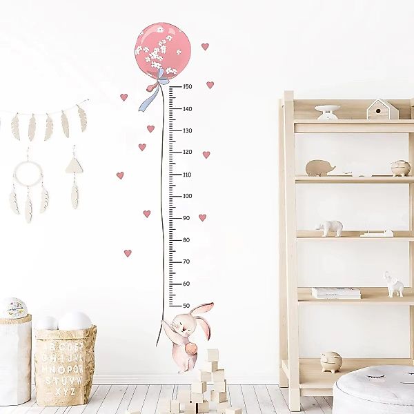 Montegoni Wandtattoo Kinder-Wandaufkleber-Deko 2 Stück Kaninchen-Ballon günstig online kaufen