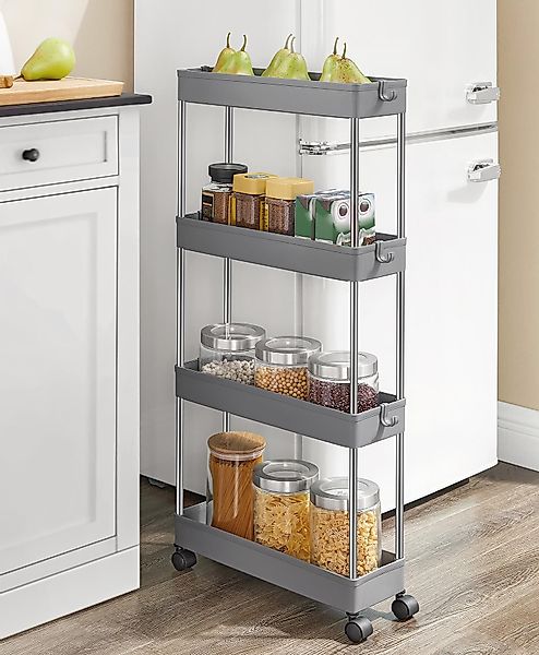 SONGMICS Beistellwagen, Rollwagen mit 4 Ebenen, günstig online kaufen