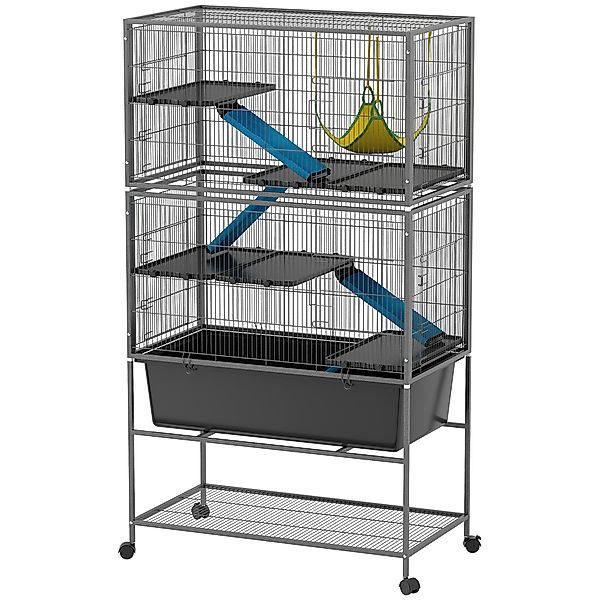 PawHut Kleintierkäfig, Nagerkäfig Frettchenkäfig mit ausziehbarem Tablett M günstig online kaufen