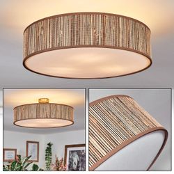 hofstein Deckenleuchte Deckenlampe aus Metall/Papiergeflecht/Stoff/Kunststo günstig online kaufen
