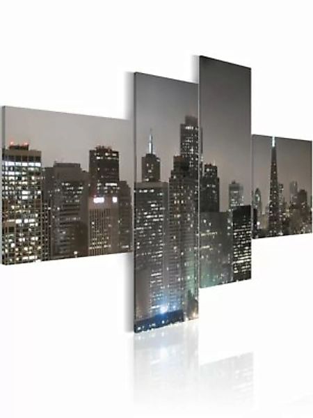 artgeist Wandbild San Francisco am Abend grau/schwarz Gr. 200 x 90 günstig online kaufen