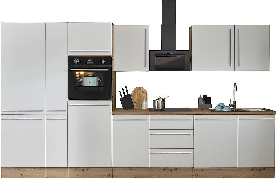 KOCHSTATION Küchenzeile Florida, Breite 370 cm, wahlweise mit E-Geräten,Sof günstig online kaufen