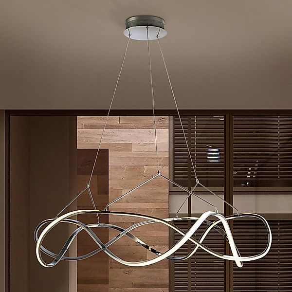 LED-Hängeleuchte Molly, Triac-dimmbar, Ø 100 cm, chrom günstig online kaufen