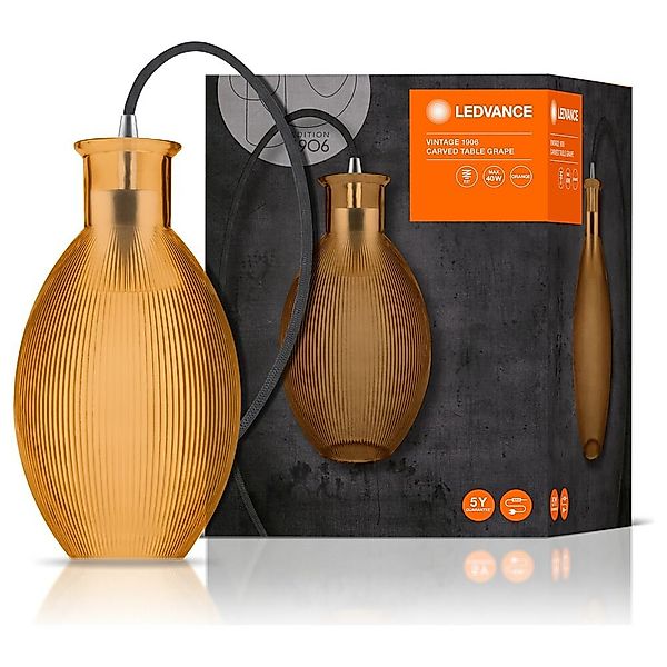 Tischleuchte Vintage in Orange E27 150mm günstig online kaufen