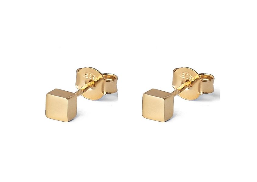 Bella Carina Paar Ohrstecker Kubus Ohrstecker aus 585 Gold 14 Karat, 585 Go günstig online kaufen