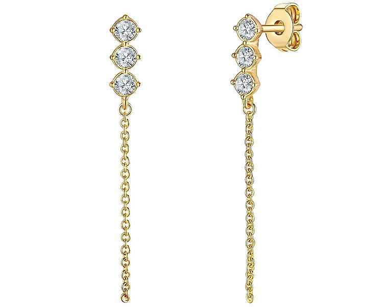 Lulu & Jane Paar Ohrhänger Metall, verziert mit Kristallen von Swarovski® günstig online kaufen