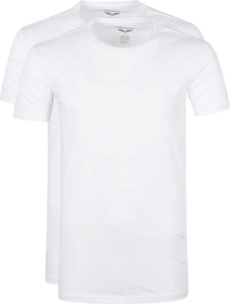PME Legend Basic T-Shirt 2er Pack O-Ausschnitt Weiß - Größe XL günstig online kaufen
