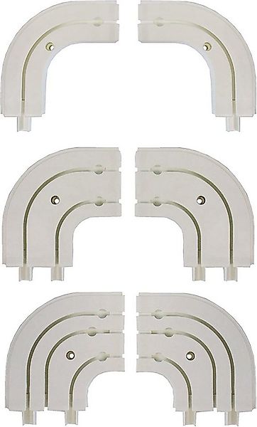 Garduna Gardinenschiene Rundbogen für Kunststoff-Gardinenschiene, 1-/2-/3-l günstig online kaufen