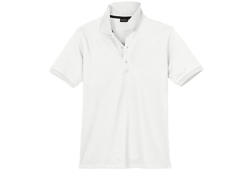 redfield Poloshirt Redfield weißes Basic Stretch-Poloshirt Übergröße günstig online kaufen