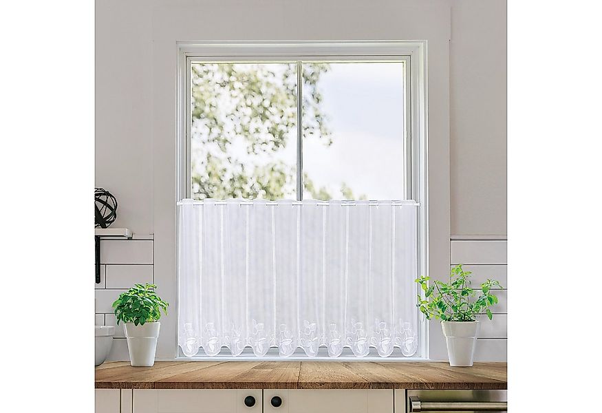 Gerster Scheibengardine Fabia, nach Maß (1 St), Durchzuglöcher, transparent günstig online kaufen