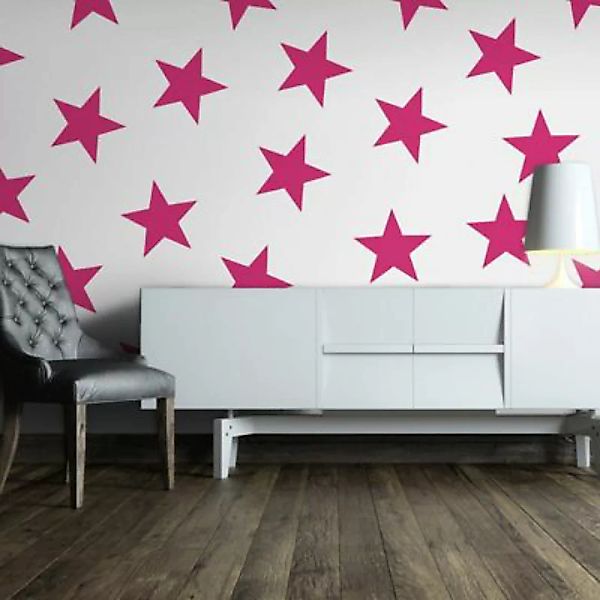 artgeist Fototapete Pink Star weiß-kombi Gr. 100 x 70 günstig online kaufen