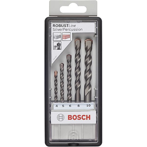 Bosch Betonbohrer-Set RobustLine CYL-3 Silver Percussion 5-teilig Ø 4 mm - günstig online kaufen