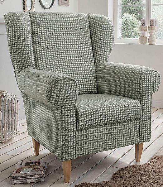 Home affaire Sessel Asino, mit Hahnentritt günstig online kaufen