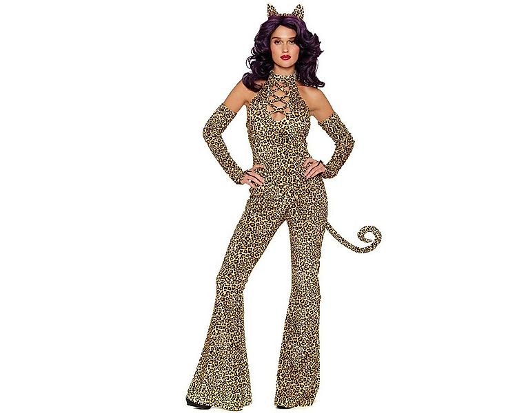 Dreamgirl Kostüm Leopard Overall Verkleidung für Damen Karneval, Halloween, günstig online kaufen