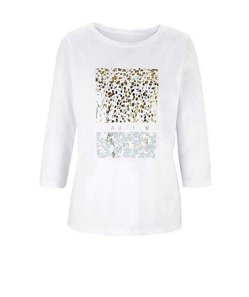 heine T-Shirt LINEA TESINI Damen Designer-Shirt, weiß-bedruckt günstig online kaufen