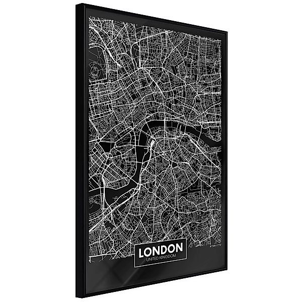 Poster - City Map: London (dark) günstig online kaufen
