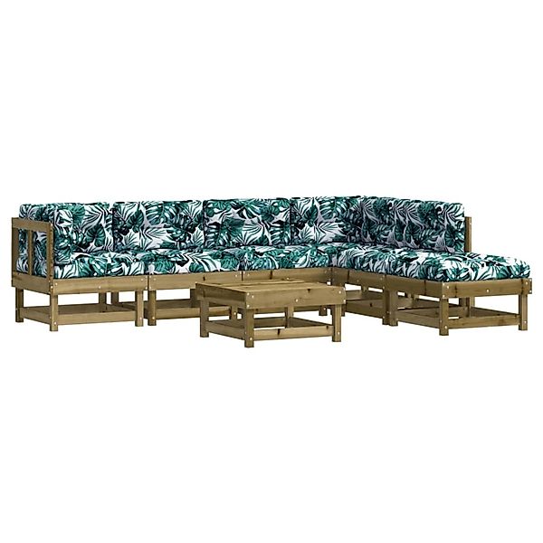 vidaXL 7-Tlg Garten-Lounge-Set mit Kissen Imprägniertes Kiefernholz 3185961 günstig online kaufen