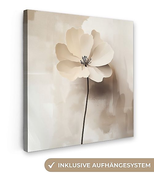 OneMillionCanvasses® Leinwandbild Blume - Beige - günstig online kaufen
