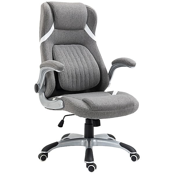 Vinsetto Ergonomischer Bürostuhl mit klappbaren Armlehnen und Kopfstütze, D günstig online kaufen