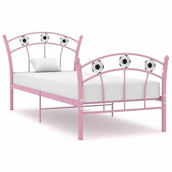 Einzelbett Mit Fußball-design Rosa Metall 90x200 Cm günstig online kaufen