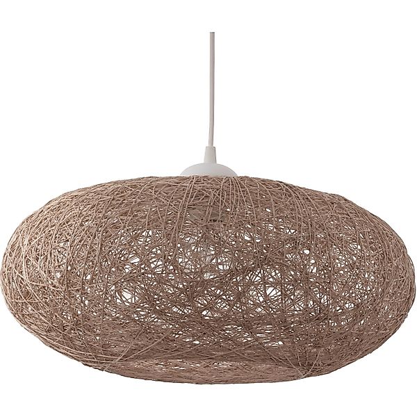 Textile Hängeleuchte Campilo in Beige günstig online kaufen