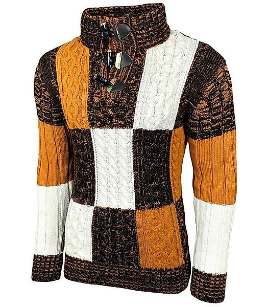 Baxboy Strickpullover Baxboy Herren Grobstrick Pullover Stehkragen Pulli B- günstig online kaufen