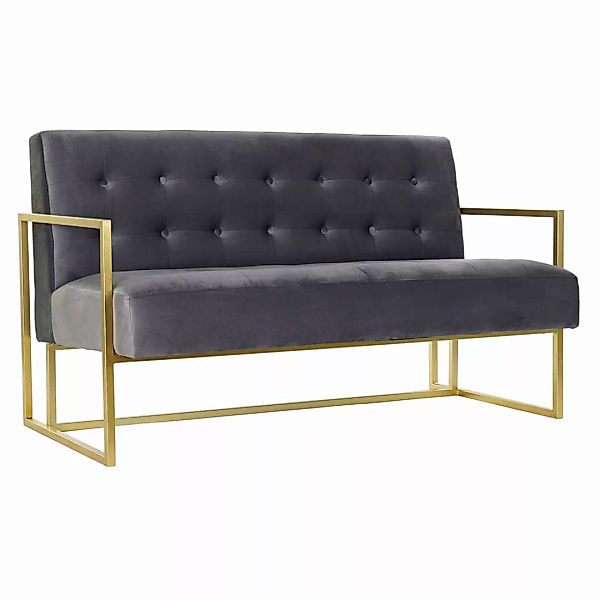 Sofa Dkd Home Decor Grau Polyester Metall Golden Glam (128 X 70 X 76 Cm) günstig online kaufen