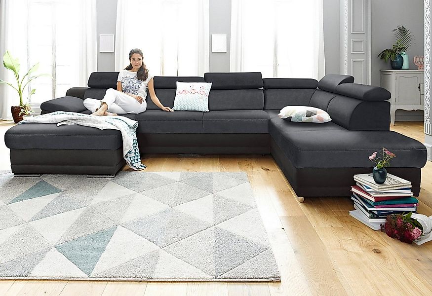 sit&more Wohnlandschaft "Xenia U-Form" wahlweise mit Bettfunktion günstig online kaufen