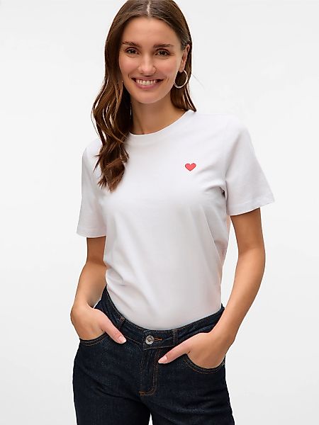 Vero Moda Kurzarmshirt VMPAULINA SS T-SHIRT GA JRS NOOS Baumwolle, regular günstig online kaufen