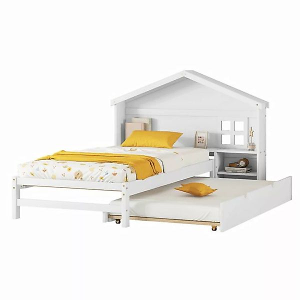 PFCTART Kinderbett 90*200cm hausförmiges Kinderbett,flaches Bett,kleine Fen günstig online kaufen