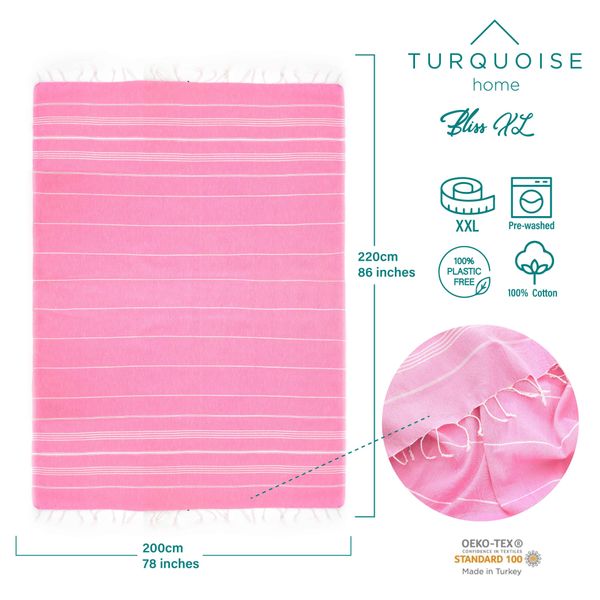 Turquoise Home Strandtuch Bliss XXL 200x220 günstig online kaufen