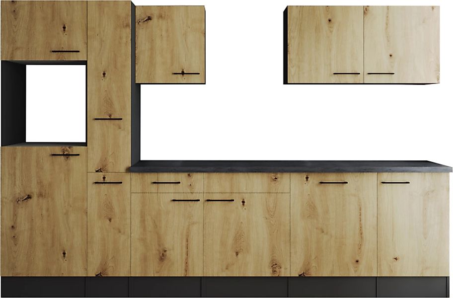 RESPEKTA Küchenzeile "Oliver" Breite 310 cm, 90 cm Arbeitshöhe, in exklusiv günstig online kaufen