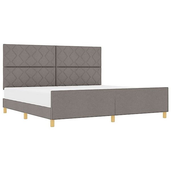 vidaXL Bett Bettgestell Taupe 200x200 cm Stoff (1-tlg) günstig online kaufen