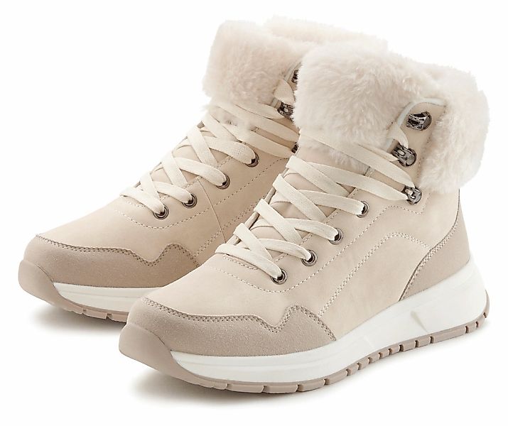 LASCANA Winterstiefelette "High Top Sneaker, Schnürschuh, Boots, Stiefelett günstig online kaufen