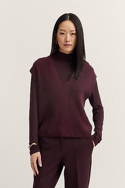 bugatti Pullunder Kaschmir-Mix mit V-Ausschnitt vielseitig kombinierbar günstig online kaufen