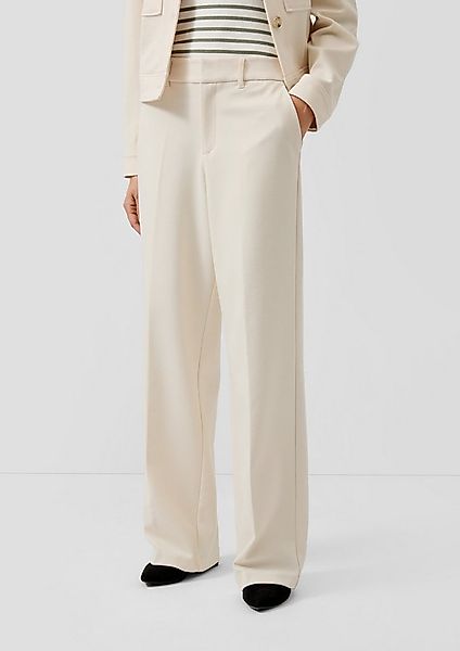 s.Oliver Chinos Hose Strukturierte Wide-Leg-Hose mit hohem Bund günstig online kaufen