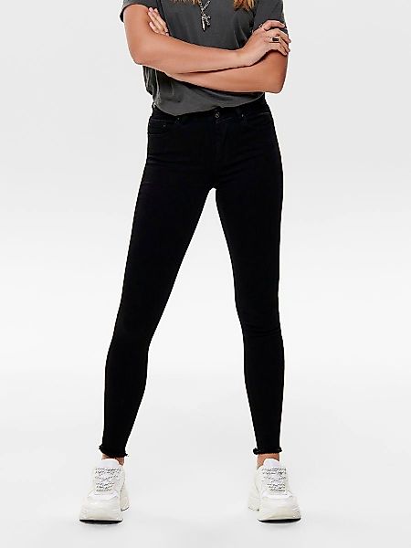 ONLY Ankle-Jeans "ONLBLUSH MID SK AK RW DNM REA2343 NOOS", ausgefranste Säu günstig online kaufen